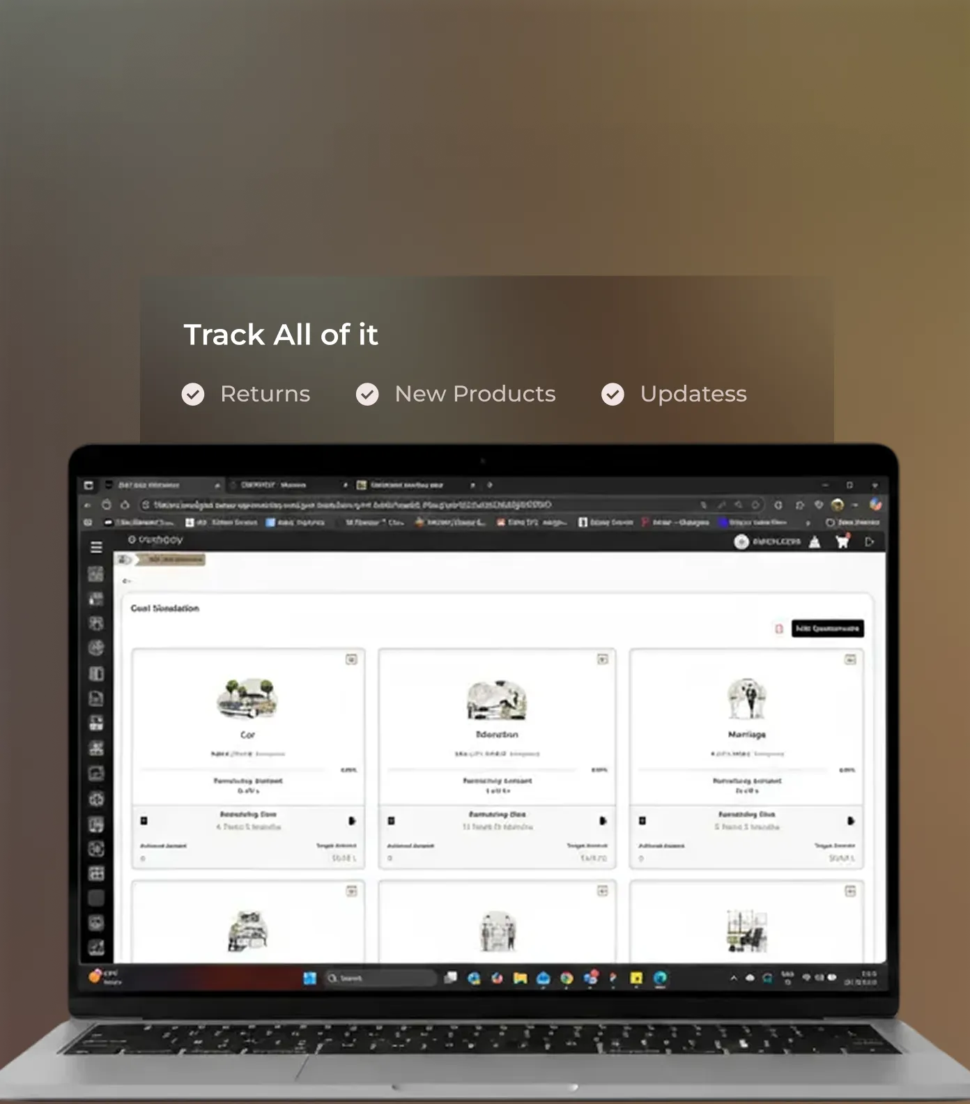 Track Client's goals
with our goal dashboard